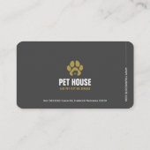 ペット座る，獣医クリニック，獣医，獣医，ペットケア，ペット 名刺 (裏面)