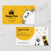 ペット座る，獣医クリニック，獣医，獣医，ペットケア，ペット 名刺 (正面/裏面)