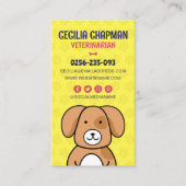 ペット座る，獣医クリニック，獣医，獣医 名刺 (正面)