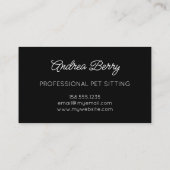 ペット座カラフル猫テーマ 名刺 (裏面)