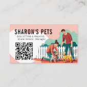 ペット座&犬歩く名刺 名刺 (正面)