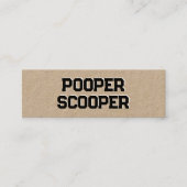 ペット廃棄物の除去 スキニー名刺 (正面)