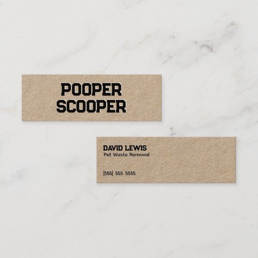 ペット廃棄物の除去 スキニー名刺 (正面/裏面)