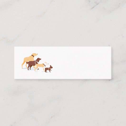 ペット廃棄物の除去 スキニー名刺 (正面)