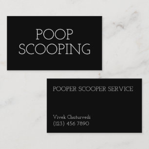ペット廃棄物除去ブラックシンプル 名刺