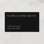 ペット廃棄物除去ブラックシンプル 名刺 (裏面)