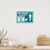 ペット廃棄物 – 表敬通知 ポスター (キッチン)
