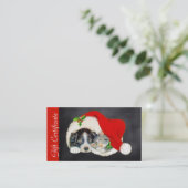 ペット恋人のためのクリスマスのクリスマスのプレゼントの証明書 割引カード (スタンド正面)