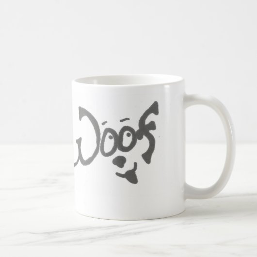 ペット恋人のWoof犬のマグ コーヒーマグカップ (右)
