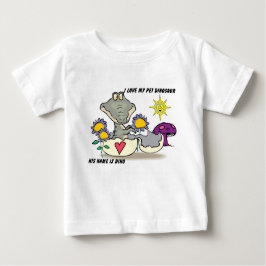 ペット恐竜の幼児の素晴らしいジャージーのTシャツ ベビーTシャツ