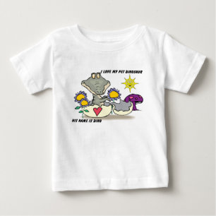 ペット恐竜の幼児の素晴らしいジャージーのTシャツ ベビーTシャツ
