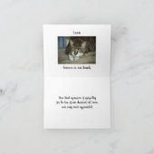 ペット悔やみや弔慰ありがとう写真のグリーティングカード サンキューカード (内部)