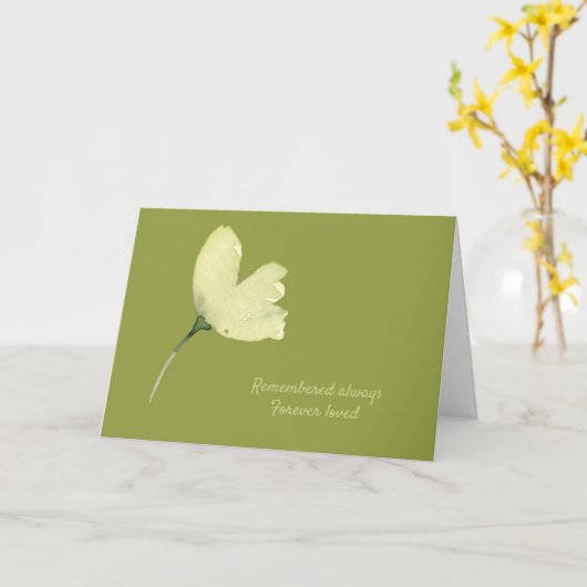 ペット悔やみや弔慰の哀悼の言葉の花の挨拶の損失 カード (黄色い花)