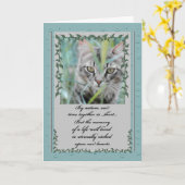 ペット悔やみや弔慰の猫の虎猫を失う草 カード (黄色い花)