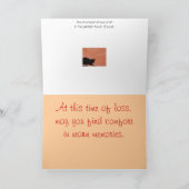 ペット悔やみや弔慰カード-猫 カード (内部)