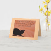 ペット悔やみや弔慰カード-猫 カード (黄色い花)