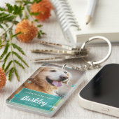 ペット悔やみや弔慰ペットロス犬ペット記念碑 キーホルダー (正面右)