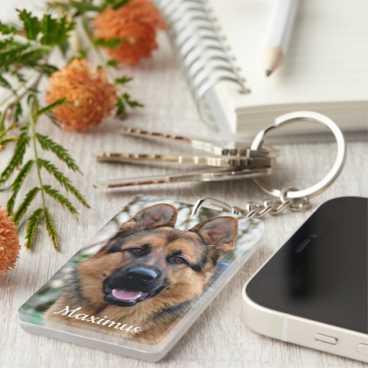 ペット悔やみや弔慰ペットロス犬レインボーブリッジ記念 キーホルダー (正面右)