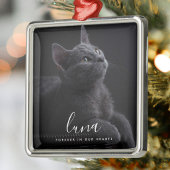 ペット悔やみや弔慰写真記念トリビュート メタルオーナメント