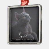 ペット悔やみや弔慰写真記念トリビュート メタルオーナメント (左)