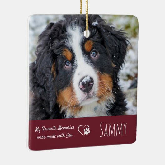 ペット悔やみや弔慰引用文 – ペットロス引用文 – ペットメモリアル セラミックオーナメント (右)