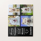 ペット悔やみや弔慰引用文 – ペットロス – ドッグラブメモリアル ジグソーパズル (縦)