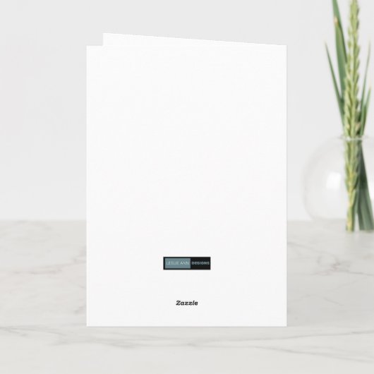 ペット悔やみや弔慰気持ちの悲しい猫と涙 カード (裏面)