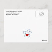 ペット悔やみや弔慰獣医用キャットポストカード ポストカード (裏面)