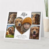 ペット悔やみや弔慰5フォトコラージュ カード (正面)