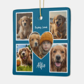 ペット悔やみや弔慰5フォトコラージュ セラミックオーナメント (左)