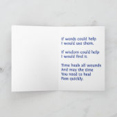 ペット悔やみや弔慰 – グリーティングカード (内部)