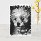 ペット悔やみや弔慰 – グリーティングカード (黄色い花)