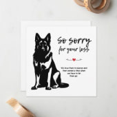 ペット悔やみや弔慰 ノートカード (正面/裏面インサイチュ)