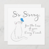 ペット悔やみや弔慰 ノートカード (正面/裏面)