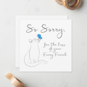 ペット悔やみや弔慰 ノートカード (正面/裏面インサイチュ)