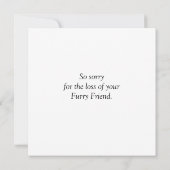 ペット悔やみや弔慰 ノートカード (裏面)