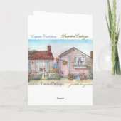 ペット悔やみや弔慰、庭の猫、メッセカスタムージ カード (裏面)