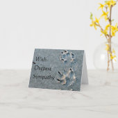 ペット悔やみや弔慰 – 犬 カード (黄色い花)