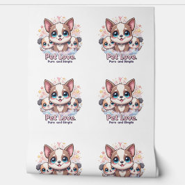 ペット愛ピュアシンプルと可愛い子犬の壁壁画 壁紙