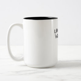 ペット愛好家のためのコーヒーマグ:幸せな暮らしは肉球とともに ツートーンマグカップ