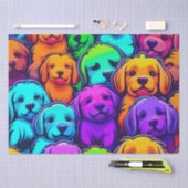 ペット愛好家のためのトレンディー犬のパターン 薄葉紙 (クラフト)