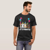 ペット愛好家のためのバースデードッグ Tシャツ (正面フル)