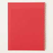 ペット愛好家のための前足のプリント付き赤いクリスマスツリー プランナー手帳 (裏面)