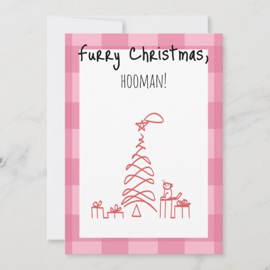 ペット愛好家のための毛皮のクリスマスカード シーズンカード (正面)