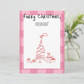 ペット愛好家のための毛皮のクリスマスカード シーズンカード (スタンド正面)