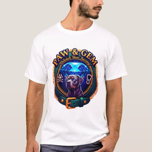 ペット愛溢れるラグジュアリー・アドベンチャーTシャツ Tシャツ (正面)