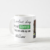 ペット愛猫犬コーヒーグリーン コーヒーマグカップ (正面左)