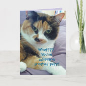 ペット採用の挨拶状 カード (正面)