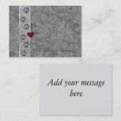 ペット損失の悔やみや弔慰の名刺 名刺 (正面/裏面)