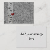 ペット損失の悔やみや弔慰の名刺 名刺 (正面/裏面)